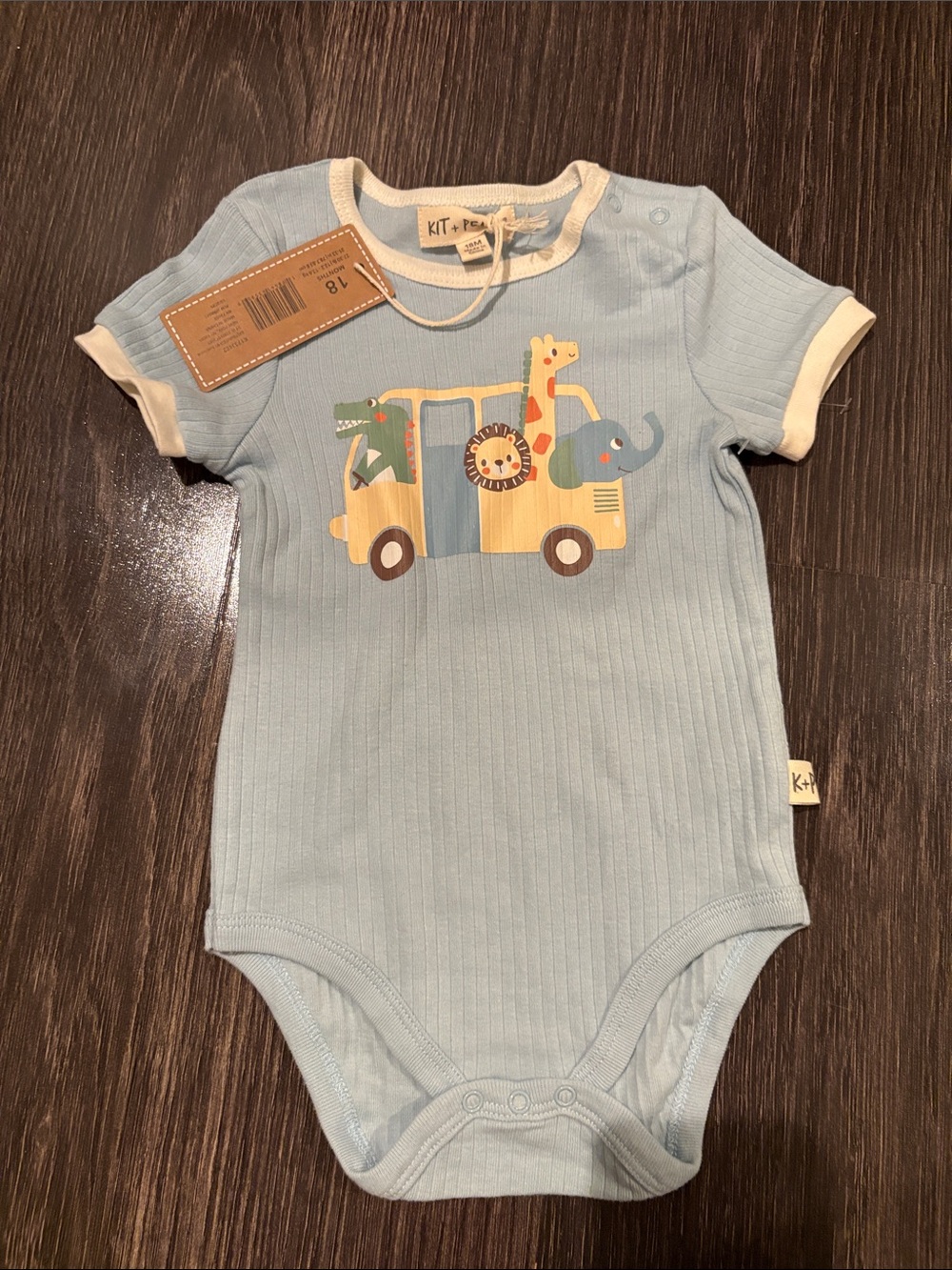 Kit & Pearl animals onesie 100% cotton NWT